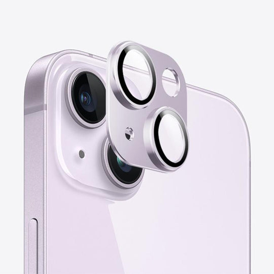 For iPhone 14 Kalebol Armor Full-Coverage Metal Lens Ring Protector Film(Purple)