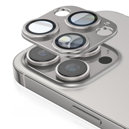 For iPhone 16 Pro Kalebol Armor Full-Coverage Metal Lens Ring Protector Film(Titanium) - iPhone 16 Pro Tempered Glass by Kalebol | Online Shopping UK | buy2fix