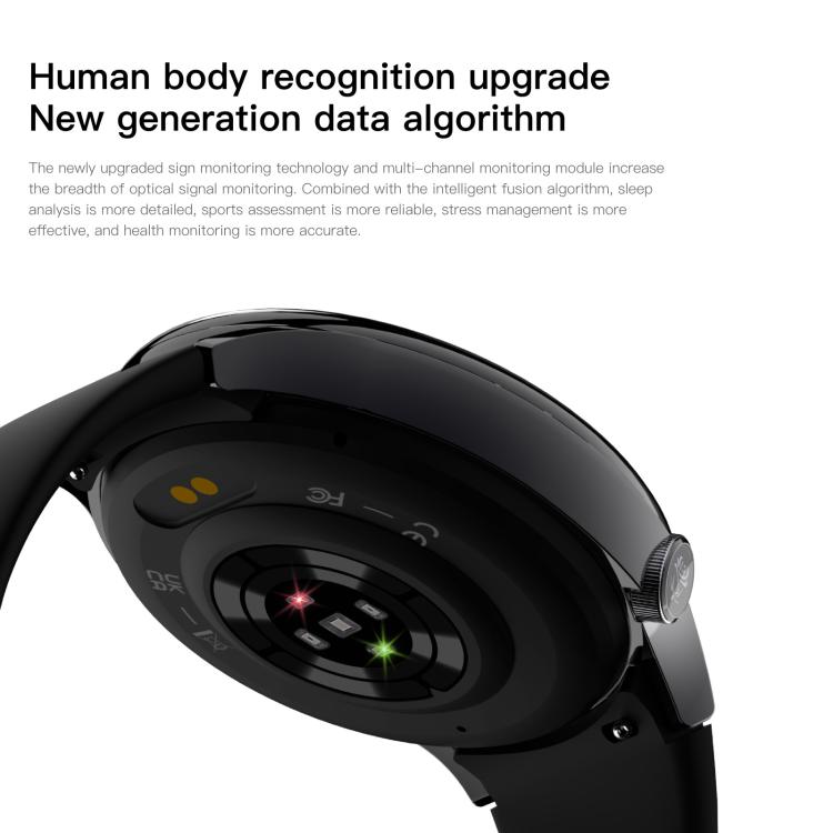 Sense 6 1.43 AMOLED Screen IP68 Waterproof Bluetooth Call Smartwatch Supports Health Monitoring(Black) - Smart Watches by buy2fix | Online Shopping UK | buy2fix