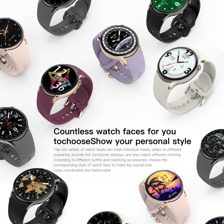 Sense 6 1.43 AMOLED Screen IP68 Waterproof Bluetooth Call Smartwatch Supports Health Monitoring(Purple) - Smart Watches by buy2fix | Online Shopping UK | buy2fix