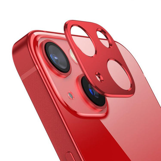 For iPhone 13 mini Kalebol Metal Hollow Lens Protection Ring(Red)