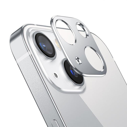 For iPhone 13 mini Kalebol Metal Hollow Lens Protection Ring(Silver)