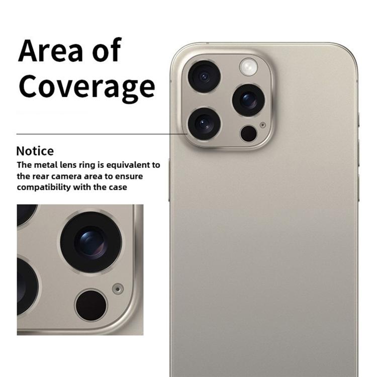 For iPhone 16 Kalebol Metal Hollow Lens Protection Ring(Silver) - iPhone 16 Tempered Glass by Kalebol | Online Shopping UK | buy2fix