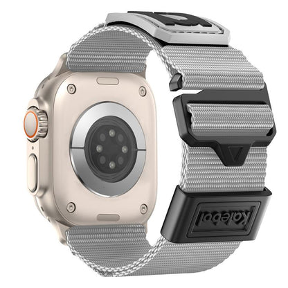 For Apple Watch 46mm / 49mm / 45mm / 44mm Kalebol Braided Nylon Sport Watch Band(Gray) - Watch Bands by Kalebol | Online Shopping UK | buy2fix
