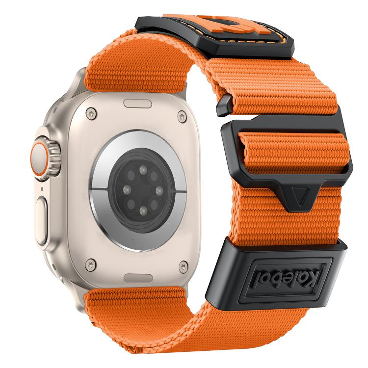 For Apple Watch 42mm / 41mm / 40mm / 38mm Kalebol Braided Nylon Sport Watch Band(Orange) - Watch Bands by Kalebol | Online Shopping UK | buy2fix