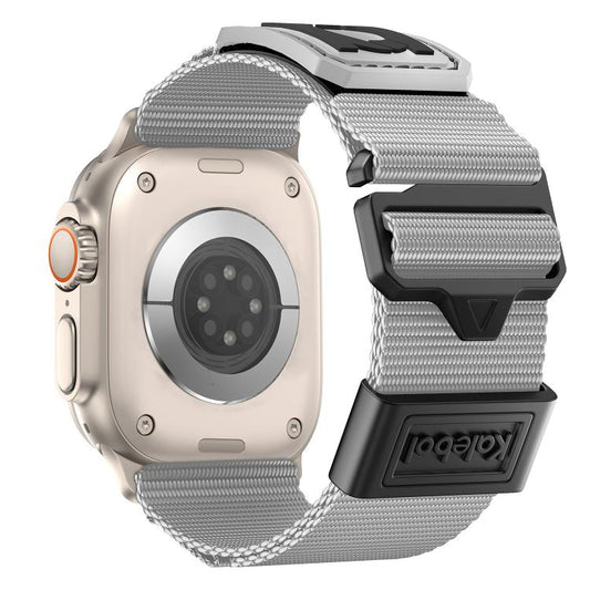 For Apple Watch 42mm / 41mm / 40mm / 38mm Kalebol Braided Nylon Sport Watch Band(Gray) - Watch Bands by Kalebol | Online Shopping UK | buy2fix