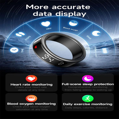 SY01 SIZE 12 Smart Ring, Support Heart Rate / Blood Oxygen / Sleep Monitoring / Multiple Sport Modes(Black) - Smart Rings / Smart Telephones by buy2fix | Online Shopping UK | buy2fix