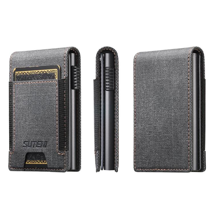 The Suteni denim pattern button automatically pops out the elastic band card box(Black) - Others Accessories by Suteni | Online Shopping UK | buy2fix