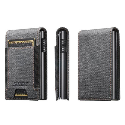 The Suteni denim pattern button automatically pops out the elastic band card box(Black) - Others Accessories by Suteni | Online Shopping UK | buy2fix