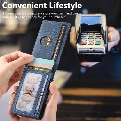 The Suteni denim pattern button automatically pops out the elastic band card box(Blue) - Others Accessories by Suteni | Online Shopping UK | buy2fix