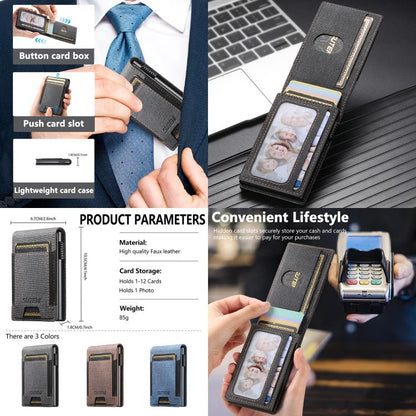 The Suteni denim pattern button automatically pops out the elastic band card box(Blue) - Others Accessories by Suteni | Online Shopping UK | buy2fix