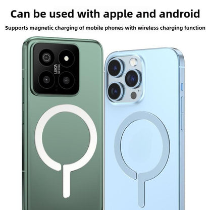 Kalebol Wireless Charging Aluminum Alloy Ring Magnetic Sheet(Silver Upper Gap) - Others Accessories by Kalebol | Online Shopping UK | buy2fix
