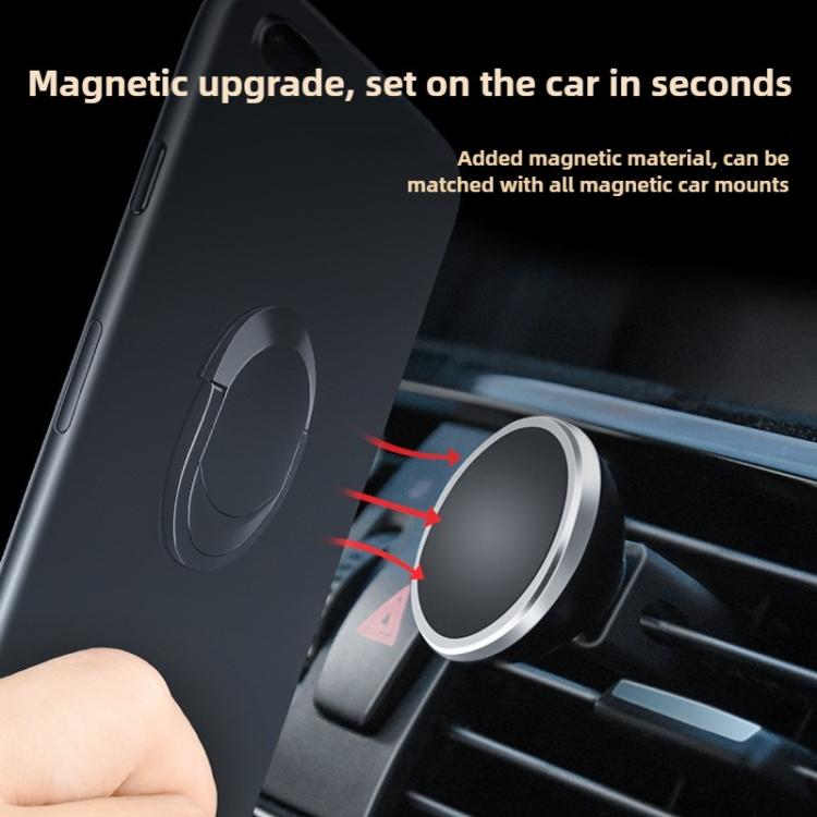 Carabiner Stick-On Metal Cell Magnetic Finger Ring Phone Holder(Silver) - Hand-Sticking Bracket by buy2fix | Online Shopping UK | buy2fix