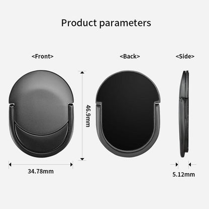 Carabiner Stick-On Metal Cell Magnetic Finger Ring Phone Holder(Black) - Hand-Sticking Bracket by buy2fix | Online Shopping UK | buy2fix