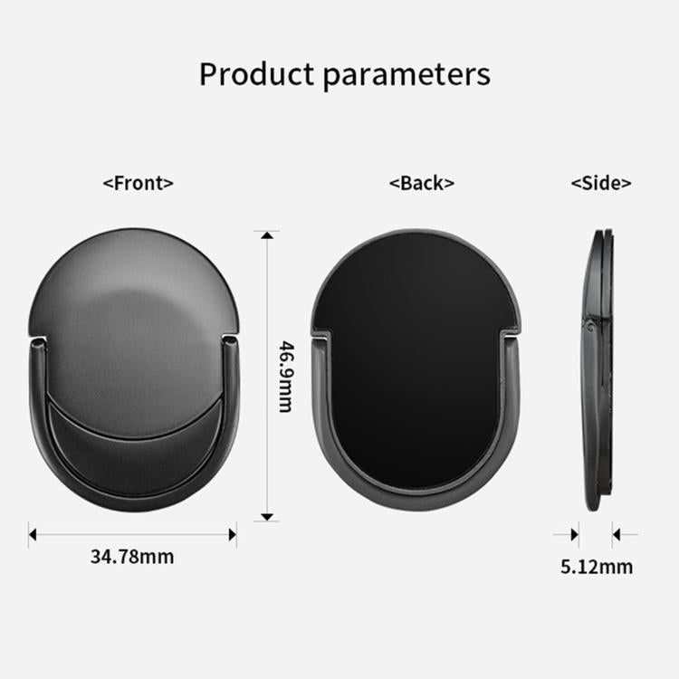 Carabiner Stick-On Metal Cell Magnetic Finger Ring Phone Holder(Silver) - Hand-Sticking Bracket by buy2fix | Online Shopping UK | buy2fix