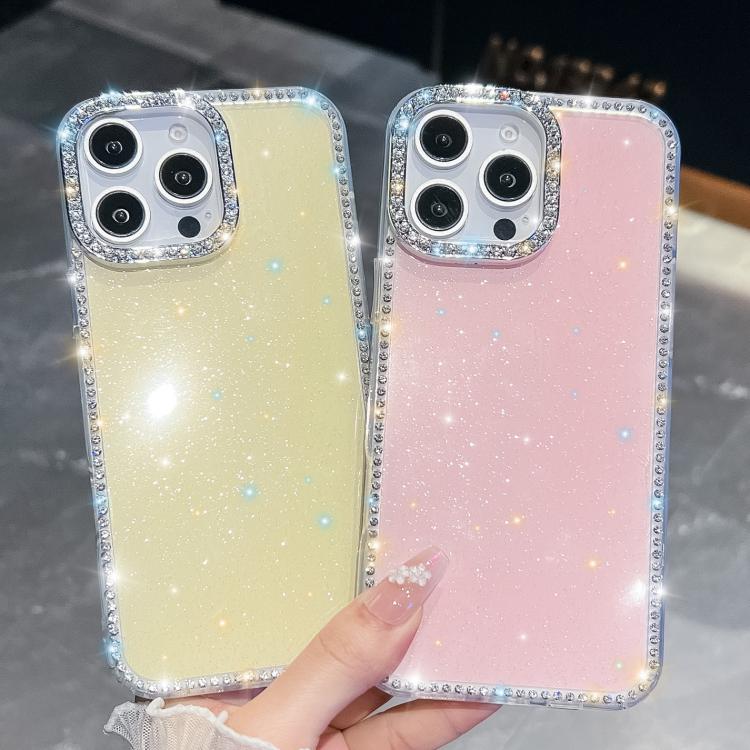For iPhone Air Rhinestone Glitter TPU 4-corners Anti-fall Phone Case(Light Green) - iPhone Air Cases by buy2fix | Online Shopping UK | buy2fix