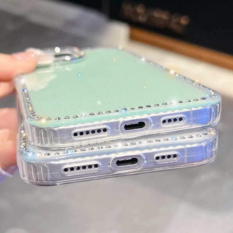 For iPhone Air Rhinestone Glitter TPU 4-corners Anti-fall Phone Case(Transparent) - iPhone Air Cases by buy2fix | Online Shopping UK | buy2fix