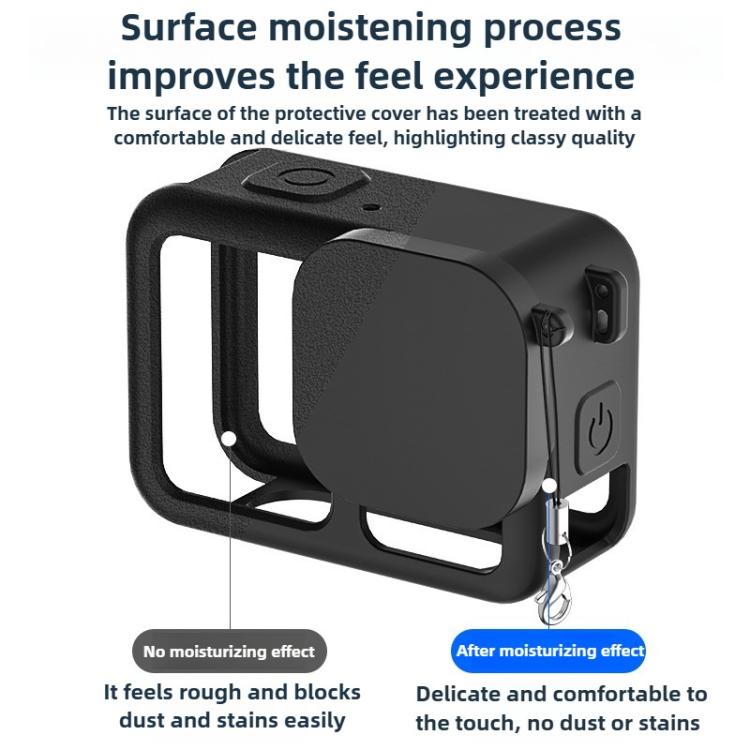 For GoPro HERO13 Black Silicone Protective Case with Wrist Strap & Lens Cover & Side Interface Cover - Silicone Cases by buy2fix | Online Shopping UK | buy2fix