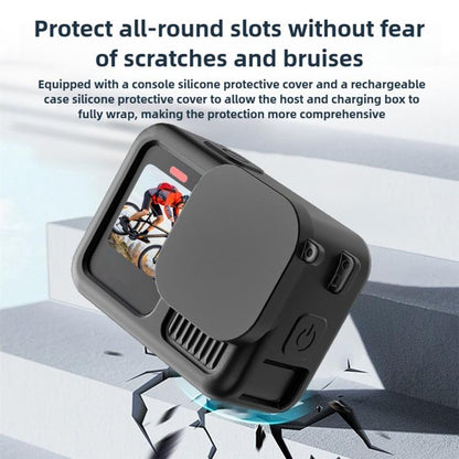For GoPro HERO13 Black Silicone Protective Case with Wrist Strap & Lens Cover & Side Interface Cover - Silicone Cases by buy2fix | Online Shopping UK | buy2fix