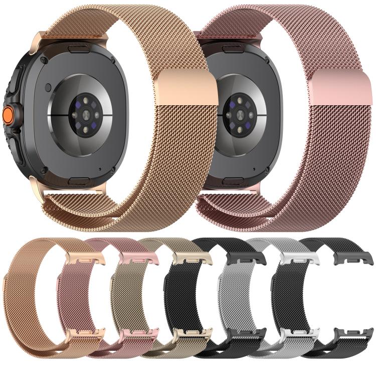 For Samsung Galaxy Watch8 / Watch8 Classic Milan Magnetic Stainless Steel Watch Band(Titanium Gray) - Watch Bands by buy2fix | Online Shopping UK | buy2fix