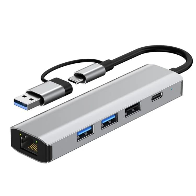 2501 RJ45 Gigabit Network Card Converter USB-C / USB to Ethernet Adapter - HUB with Lan adapter by buy2fix | Online Shopping UK | buy2fix