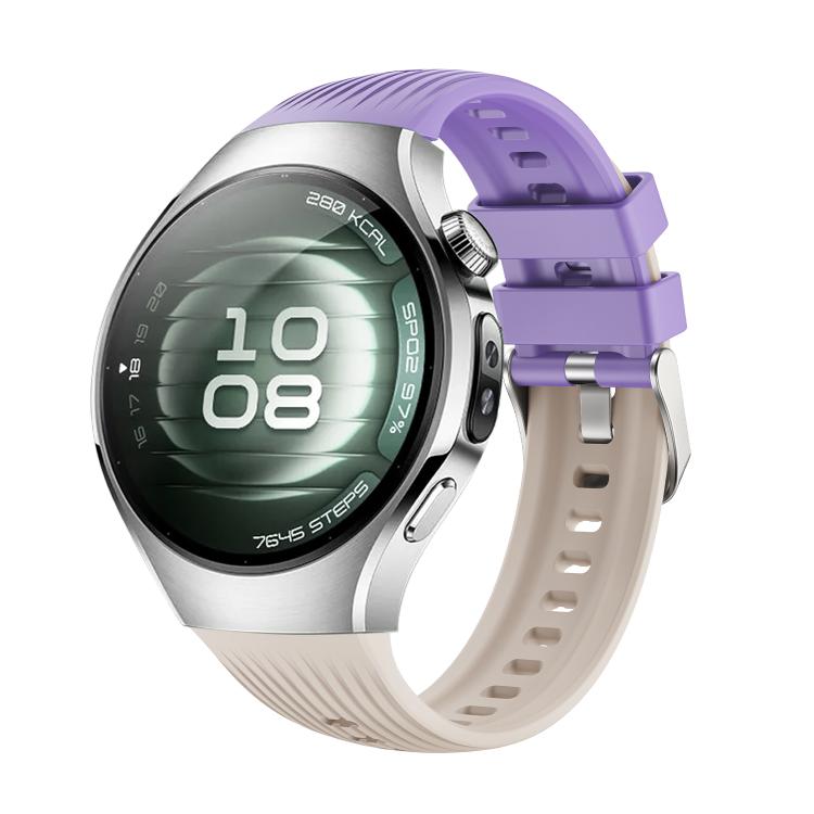 For Huawei Watch 5 42mm Vertical Silicone Watch Band(Starlight Purple) - Watch Bands by buy2fix | Online Shopping UK | buy2fix