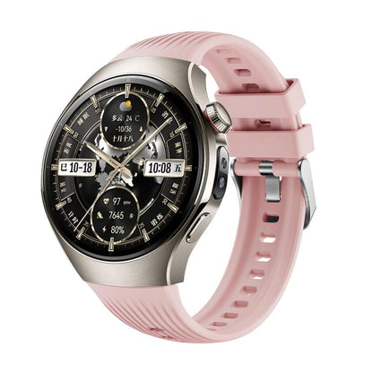 For Huawei Watch 5 46mm Vertical Silicone Watch Band(Pink) - Watch Bands by buy2fix | Online Shopping UK | buy2fix