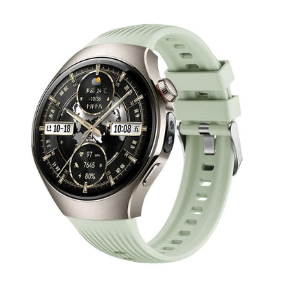 For Huawei Watch 5 46mm Vertical Silicone Watch Band(Official Green) - Watch Bands by buy2fix | Online Shopping UK | buy2fix