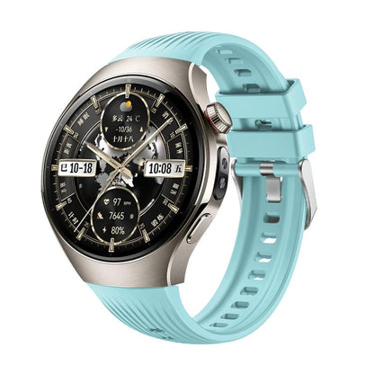 For Huawei Watch 5 46mm Vertical Silicone Watch Band(Teal) - Watch Bands by buy2fix | Online Shopping UK | buy2fix