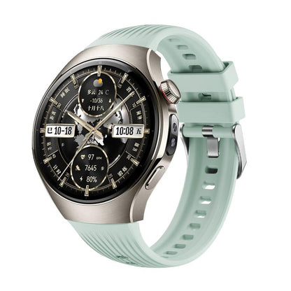 For Huawei Watch 5 46mm Vertical Silicone Watch Band(Light Green) - Watch Bands by buy2fix | Online Shopping UK | buy2fix