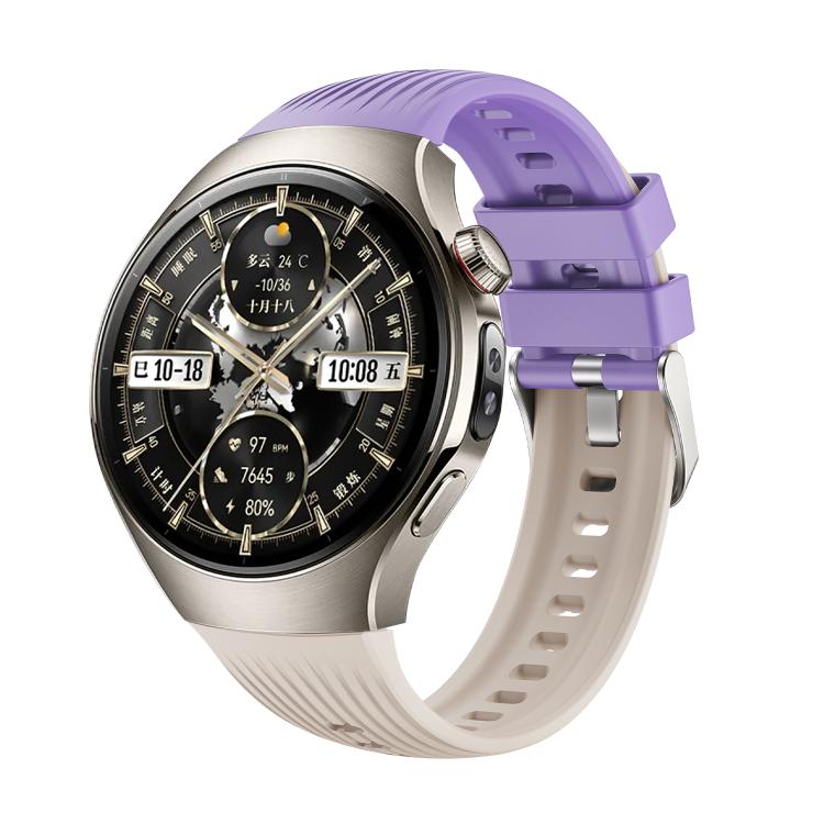 For Huawei Watch 5 46mm Vertical Silicone Watch Band(Starlight Purple) - Watch Bands by buy2fix | Online Shopping UK | buy2fix