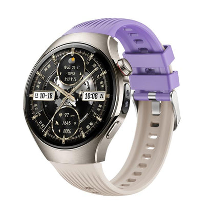 For Huawei Watch 5 46mm Vertical Silicone Watch Band(Starlight Purple) - Watch Bands by buy2fix | Online Shopping UK | buy2fix