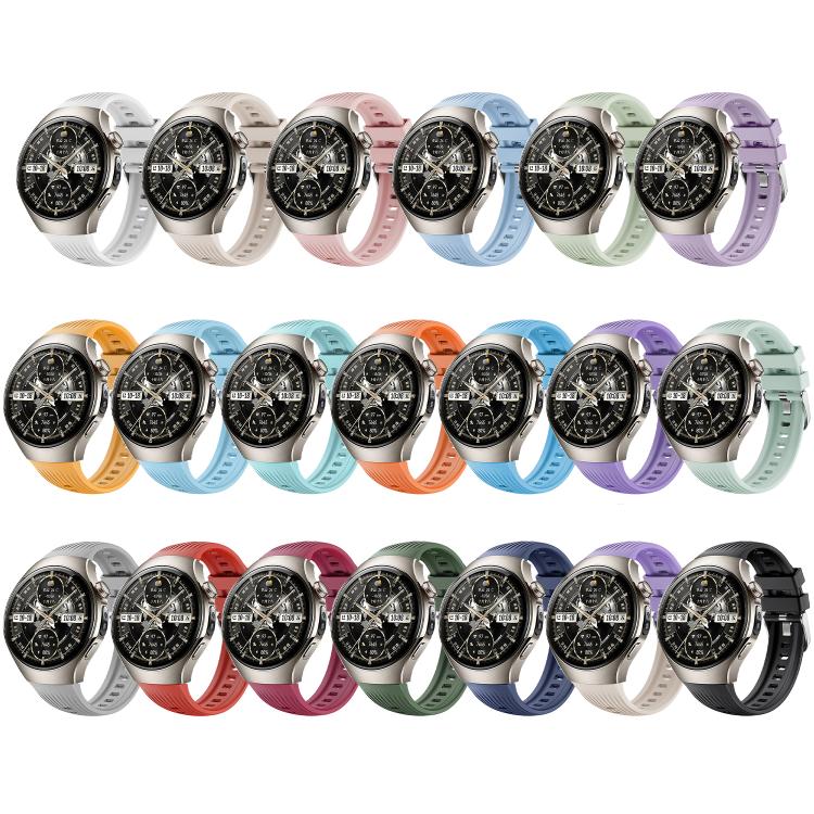 For Huawei Watch 5 42mm Vertical Silicone Watch Band(Lilac) - Watch Bands by buy2fix | Online Shopping UK | buy2fix