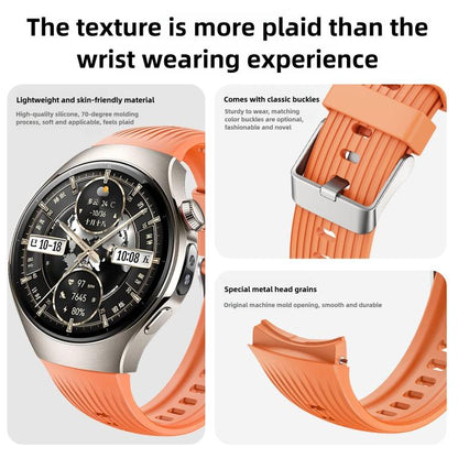 For Huawei Watch 5 46mm Vertical Silicone Watch Band(Sky Blue) - Watch Bands by buy2fix | Online Shopping UK | buy2fix