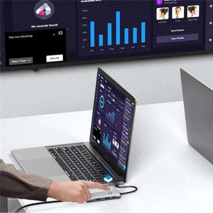 2426 One-Key Screen Off Type-C to 2 x USB3.2, HD, PD100W, 2 x USB-C3.2 HUB - USB HUB by buy2fix | Online Shopping UK | buy2fix