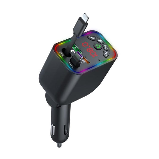 L5 Car Bluetooth-Compatible MP3 Player Hands Free Calling FM Transmitter Fast Charger - Bluetooth Car Kits by buy2fix | Online Shopping UK | buy2fix