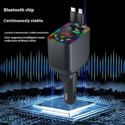 L5 Car Bluetooth-Compatible MP3 Player Hands Free Calling FM Transmitter Fast Charger - Bluetooth Car Kits by buy2fix | Online Shopping UK | buy2fix