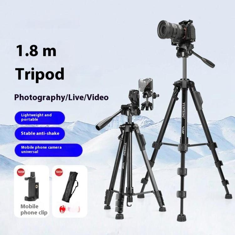 YUNTENG VCT-669 For Live Streaming Video Recording Camera Tripod Smartphone Selfie Mount - Tripods by YUNTENG | Online Shopping UK | buy2fix
