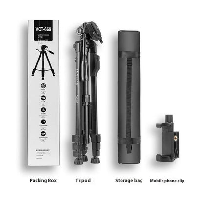 YUNTENG VCT-669 For Live Streaming Video Recording Camera Tripod Smartphone Selfie Mount - Tripods by YUNTENG | Online Shopping UK | buy2fix