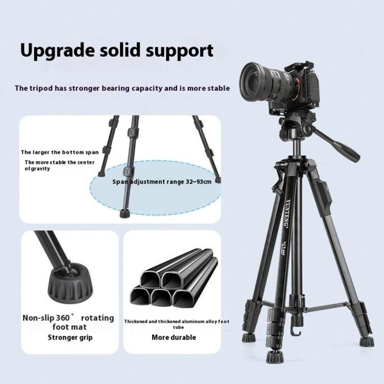 YUNTENG VCT-669 For Live Streaming Video Recording Camera Tripod Smartphone Selfie Mount - Tripods by YUNTENG | Online Shopping UK | buy2fix