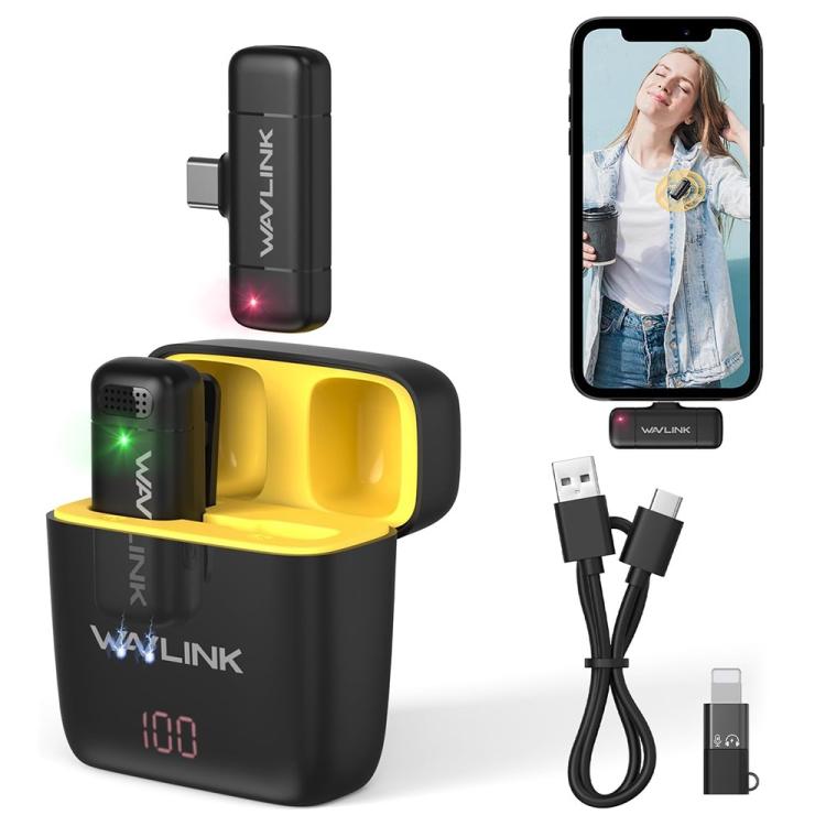 WAVLINK WS-WAJ606C1 Lavalier Noise Reduction Wireless Microphone with 8 Pin RX Receiver - Microphone by WAVLINK | Online Shopping UK | buy2fix