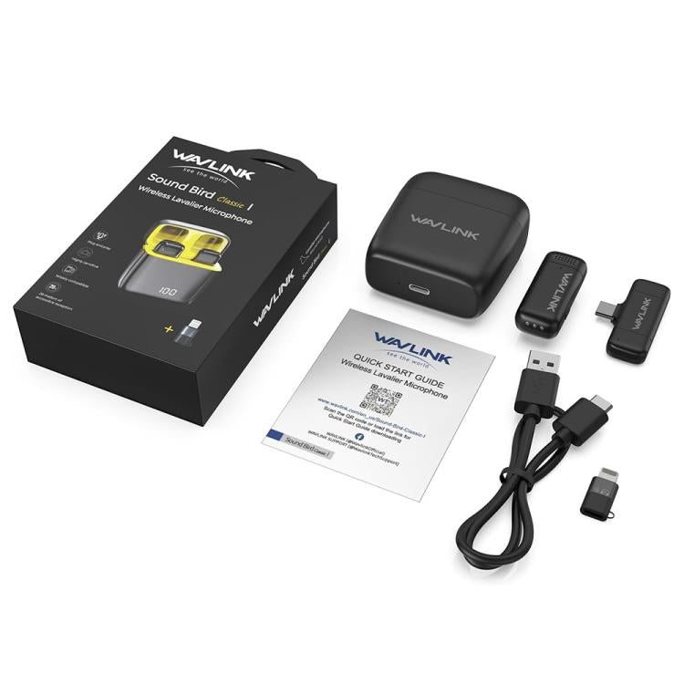 WAVLINK WS-WAJ606C1 Lavalier Noise Reduction Wireless Microphone with 8 Pin RX Receiver - Microphone by WAVLINK | Online Shopping UK | buy2fix
