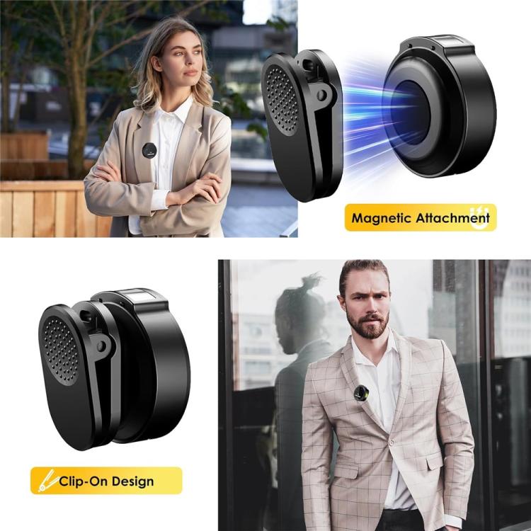 WAVLINK 608C Magnetic Lavalier Wireless Dual Microphone with 8 Pin RX Receiver - Microphone by WAVLINK | Online Shopping UK | buy2fix