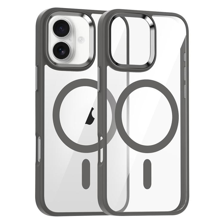 For iPhone 17 Metal Eyes Lens Ring MagSafe Anti-drop Phone Case(Titanium Sand) - iPhone 17 Cases by buy2fix | Online Shopping UK | buy2fix