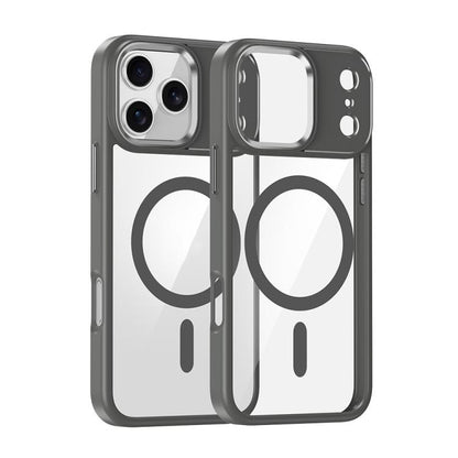 For iPhone 17 Pro Metal Eyes Lens Ring MagSafe Anti-drop Phone Case(Titanium Sand) - iPhone 17 Pro Cases by buy2fix | Online Shopping UK | buy2fix