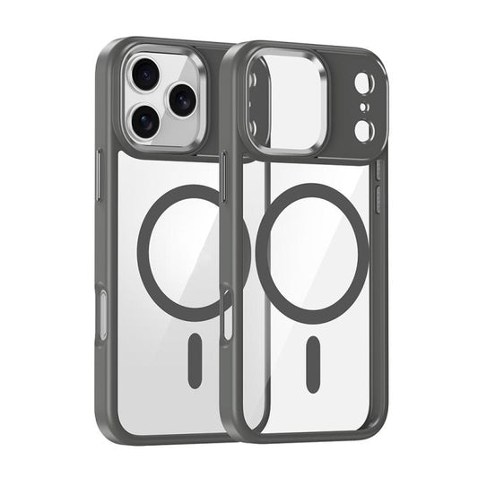 For iPhone 17 Pro Metal Eyes Lens Ring MagSafe Anti-drop Phone Case(Titanium Sand) - iPhone 17 Pro Cases by buy2fix | Online Shopping UK | buy2fix