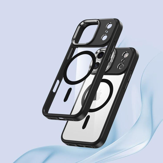 For iPhone 17 Pro Max Metal Eyes Lens Ring MagSafe Anti-drop Phone Case(Titanium Sand) - iPhone 17 Pro Max Cases by buy2fix | Online Shopping UK | buy2fix