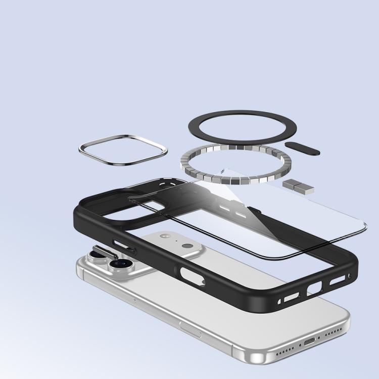 For iPhone Air Metal Eyes Lens Ring MagSafe Anti-drop Phone Case(Transparent) - iPhone Air Cases by buy2fix | Online Shopping UK | buy2fix