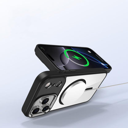 For iPhone 17 Metal Eyes Lens Ring MagSafe Anti-drop Phone Case(Titanium Sand) - iPhone 17 Cases by buy2fix | Online Shopping UK | buy2fix