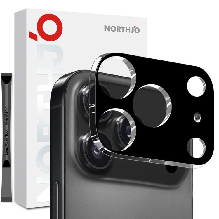 For iPhone 17 Pro NORTHJO Camera Lens Protector 3D HD Tempered Glass Film(Black) - iPhone 17 Pro Tempered Glass by NORTHJO | Online Shopping UK | buy2fix